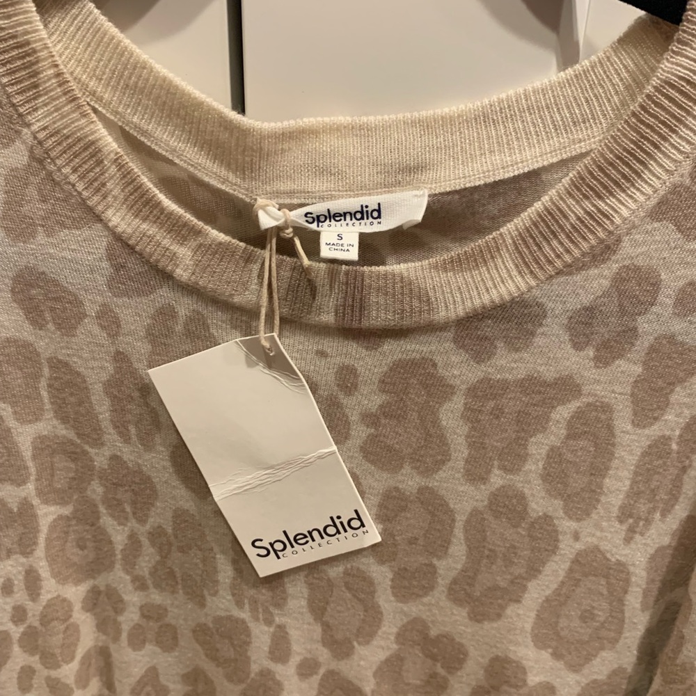 Splendid cashmere blend animal print